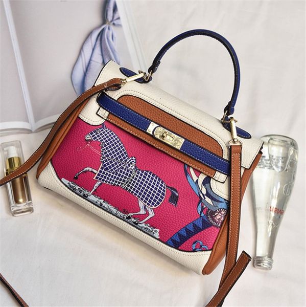 

women handbag contrasting colours one shoulder bag cross body bag fashion ph-cfy20060411