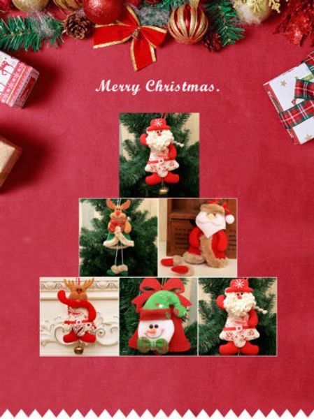 

new santaparty hanging christmas tree ornament jingle bells christmas decoration