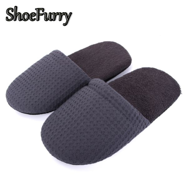 

shoefurry new winter casual shoes men plush home indoor slippers soft bottom bedroom slippers male warm cotton footwear, Black