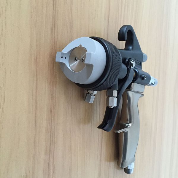 

sat1205 airbrush dual action pressure feed spray gun double nozzle car painting gun professional chrome paint spray