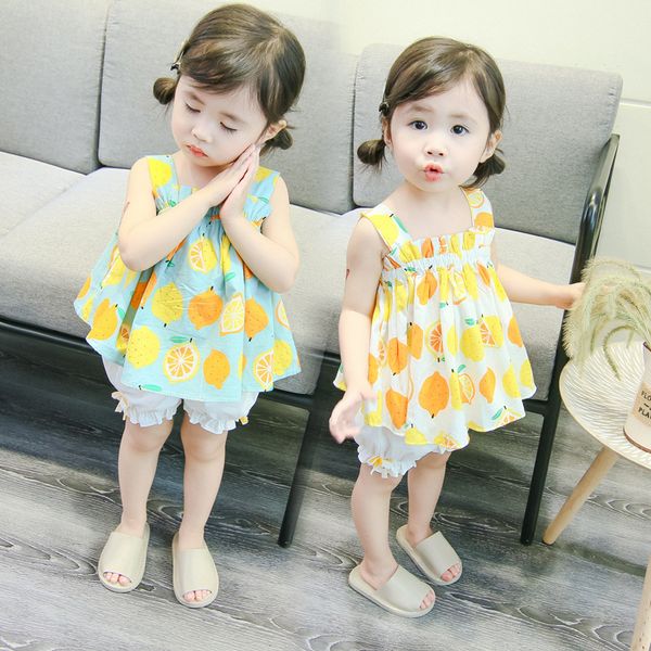

детские девушки летнее платье новый стиль западный стиль babys платье, Blue