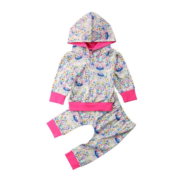 

pudcoco newborn infant baby boy girl hoodie long sleeve +pants 2pcs outfits set clothes 0-18m, Pink;blue