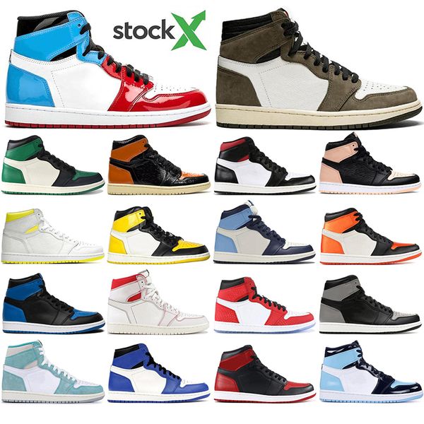 

with sock 2020 1 high travis scotts low basketball shoes men spiderman unc 1s shattered backboard toe mens shoes sport sneakers