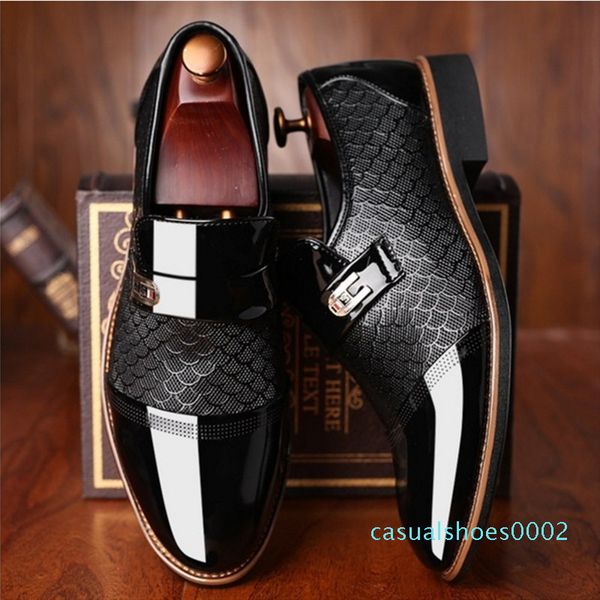 

2020 formal shoes men oxfords business wedding social handsome mens dress shoes #sh3393 c02, Black