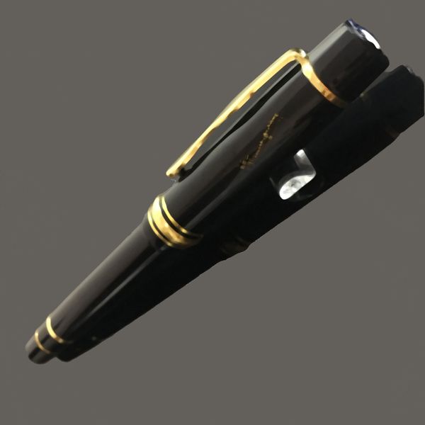 

роскошь роликовые ручки смола матовая черная ручка держатель золота ручка крышка с шестигранной белый фон логотип mb бренд ручка дар запонки, Silver