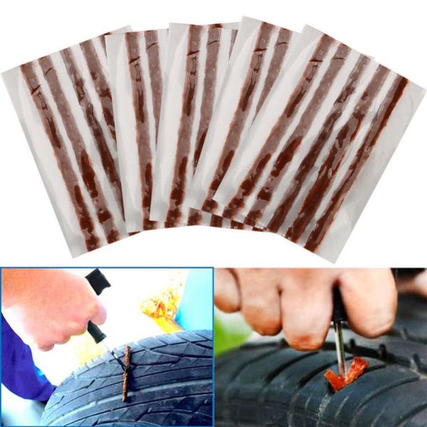 

100pcs auto car motorcycle rub car repair tools tire repair strip quick seal rubber strip kit tubeless tire tools
