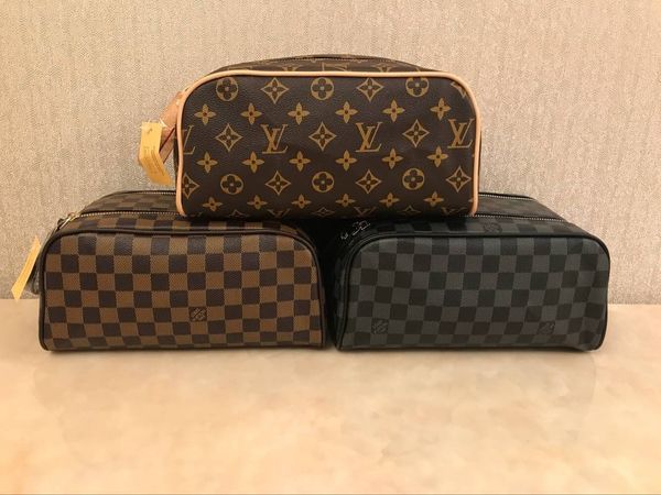 

women designer cosmetic bags double zipper luxury travelling toilet bag fashion famous brand wash bag makeup toiletry purse pouch travel