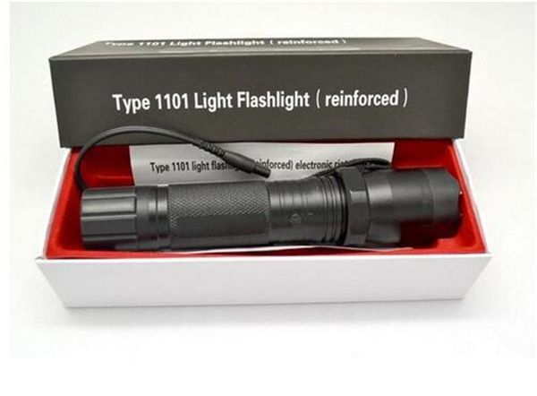 

new 1101 tact type edc linternas light cree led tactical flashlight lanterna self defense torch 18650 built-in ing