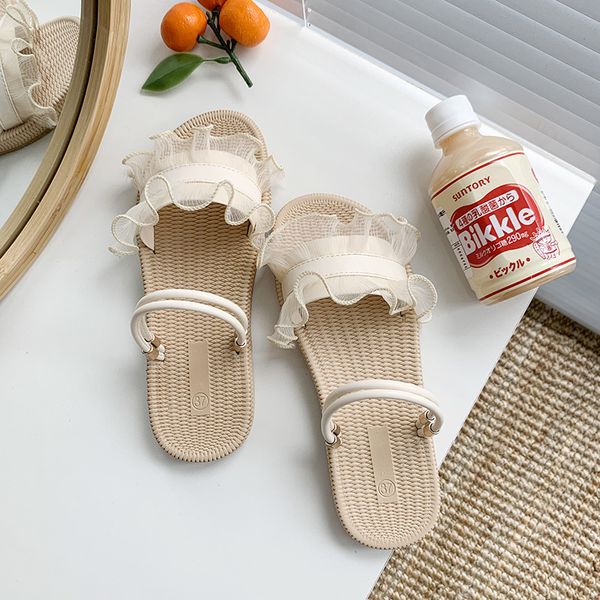 

slippers casual shoes woman 2020 slipers women low summer new flat rome pu fashion basic slides slippers casual shoes, Black