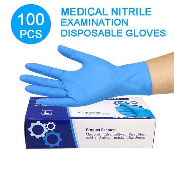 

50/100 pcs nitrile latex disposable gloves for kitchen medical garden household cleaning rubber dish washing scrubbing gloves