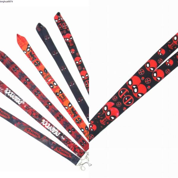 

quality new 10 pcs deadpool universal mobile phone strap anime cartoon key chain neck lanyard badge holder strap k061, Silver