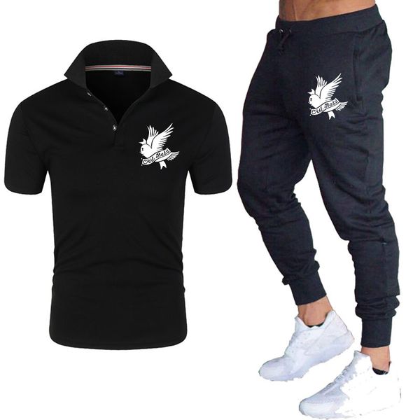 

Summer New SUPZXU Short-sleeved POLO Men's Track suit Casual suits ropa hombre mens polo shirt+pants Print Brand polo homme