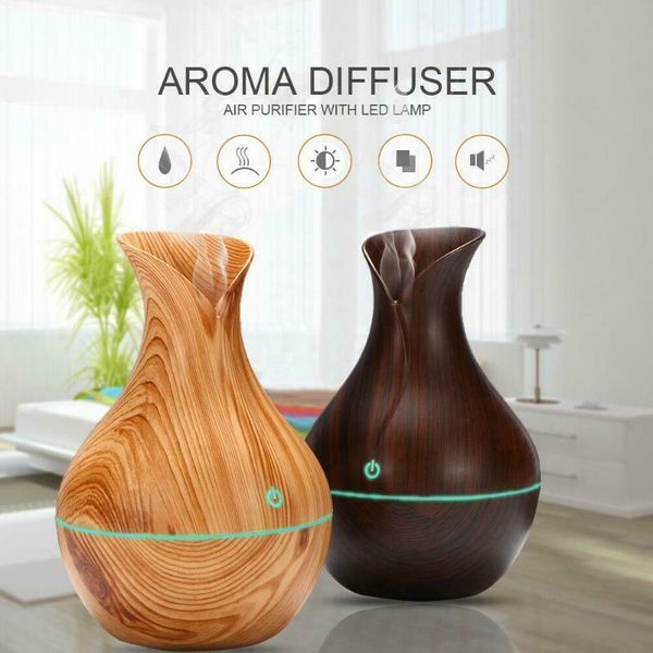 

usb led humidifier wood grain ultrasonic essential oil diffuser home aroma aromatherapy diffuser purifier mist maker