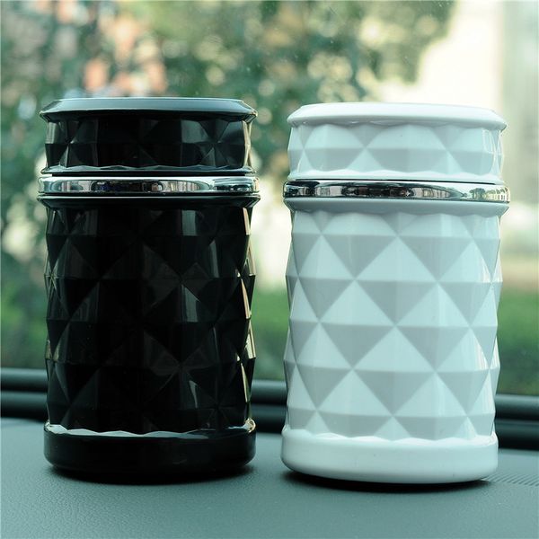 

led light diamond pattern car ashtray outlet hanging personal trash ashtray selling