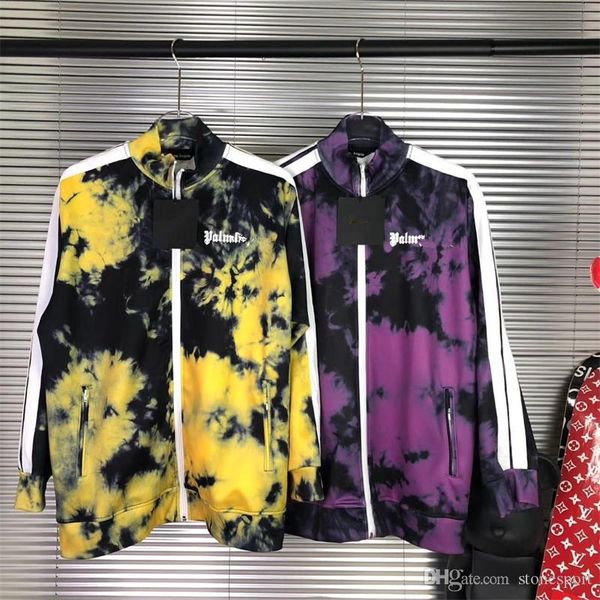 

2020SS Palm Angel tie-dye куртка на молнии куртка мужская женская спортивная повседневная куртка высокое качество S-XL