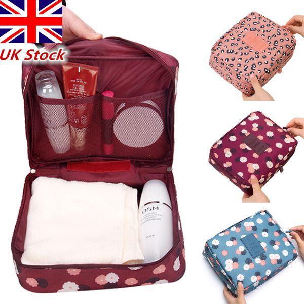 

Large Cosmetic Bag Makeup Case Hang Travel Wash Toiletry Organizer Storage Pouch Bathroom Travel Multifunction Bags