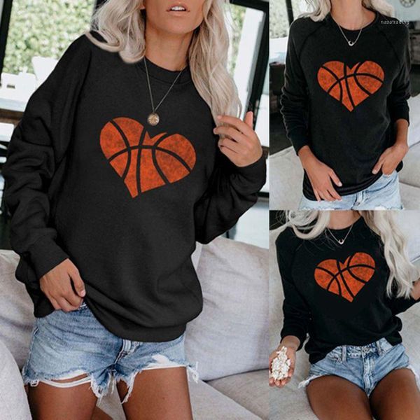 

свободные пуловеры нерегулярные с длинным рукавом женские кофты повседневная женская одежда любовь печати женские дизайнерские кофты мода, Black