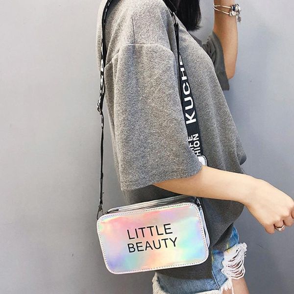 

женщины лазерной crossbody сумка пвх jelly малого tote messenger плечо сумка вышитая ремень повседневная сумка