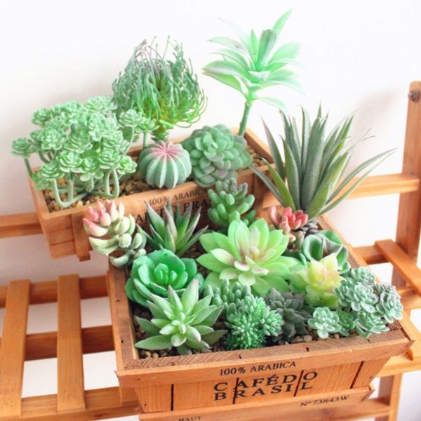 

1pc artificial succulent grass plant multi style fake landscape land lotus rare plants flower home decoration wedding supplies