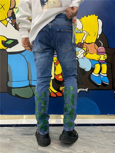 

2020 fashionl cool guy jeans fashion famous brand designer jeans mens jeans italian designer brand3, Blue