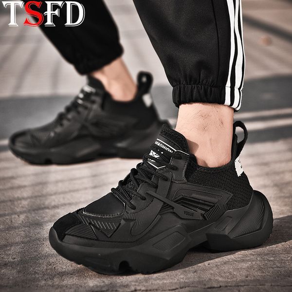 

thick bottom sports shoes men sneakers shoes men runway sport man tennis male running trainers soft man's c12