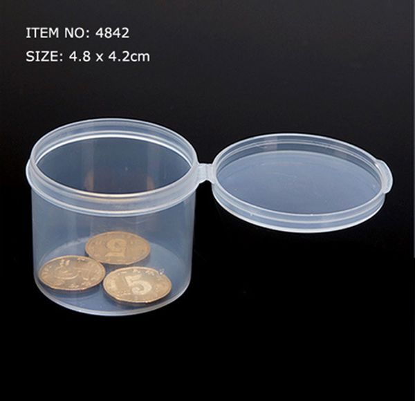 Mini Plastic Box For Small Accessories Transparent Round PE PVC Packing