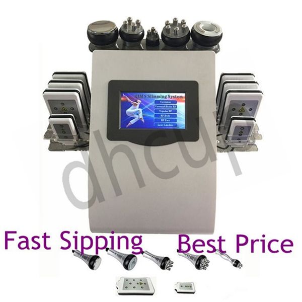 

100% effect 6in1 radio frequency ultrasonic liposuction slimming 40k cavitation fat weight loss slimming body face rf beauty machine