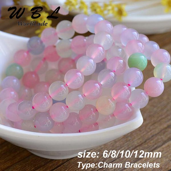 

warblade natural stone bracelets candy colors quartz crystal beads beaded stretch bracelets bangles for women men armband hot, Golden;silver