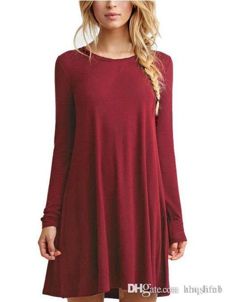 

women dress crew neck new style summer skirt solid color hip wrap peplum lady long sleevele skirt casual dresses size s-xl, Black;gray