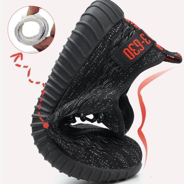 

lightweight steel toe safety shoes for men summer anti-smashing piercing work shoes sandals mesh sneakers men safety boot2745541, Black;brown