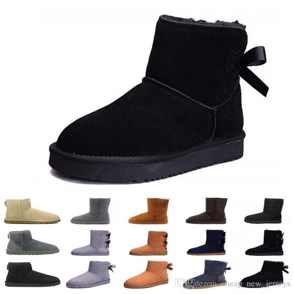 

новый горячий wgg австралия женские классические высокие сапоги женские снегоступы зимние женщины девушка снегоступы кожаные сапоги размер с, Black