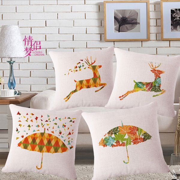 

originality milu umbrella cotton flax pillow back cushion can customize