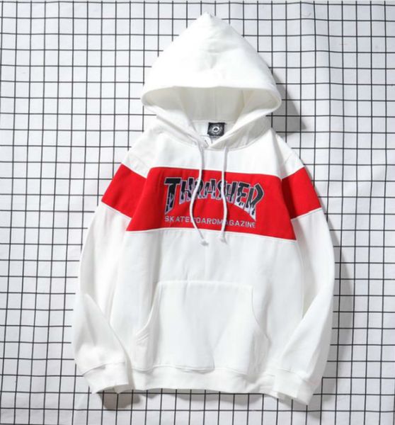 

thrasher женщины дизайнер европ толстовка с капюшоном вязаный роскошные звезды с брюками свитер канье старинные обуви толстовка с капюшоном, White;black