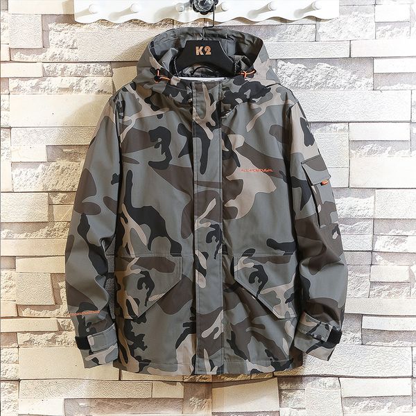 

spring and autumn camouflage jacket coat man 2019 new handsome charge clothes tide brand tooling jacket clothing, Black;brown
