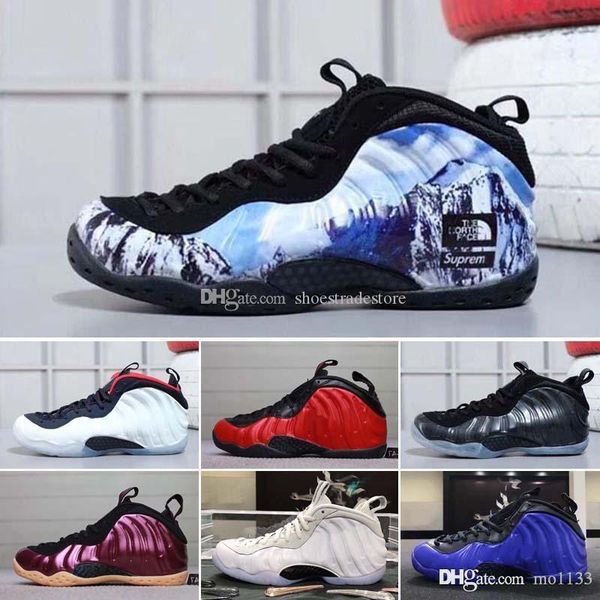 

2018 basketball shoes penny hardaway mens sports sneakers foam one eggplant blue red mens basket ball shoes comfort and support