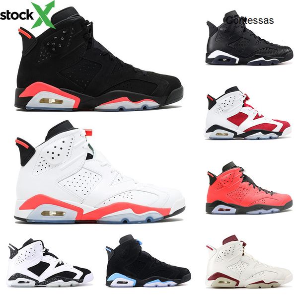 

6 6s mens jordon basketball shoes infrared unc maroon black cat carmine oreo red men fashion trainer shoe athletics sports sneakers free