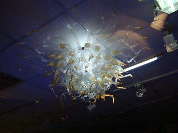 

modern ceiling light crystal hand blown glass chihuly style chain chandelier lighting ans pendant lamps
