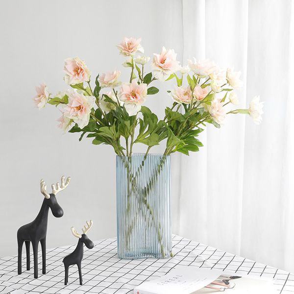 

new 3head/bouquet artificial lotus flowers trigeminal purple lotus fake flower silk simulation plant home decor table decoration
