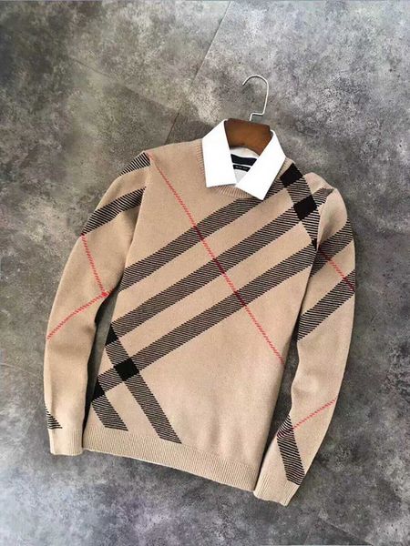 

19fw designer mens hoodie new burberri comfortable sweatshirt classic joker plaid shirt sweater luxury fashion brand pullover, White;black