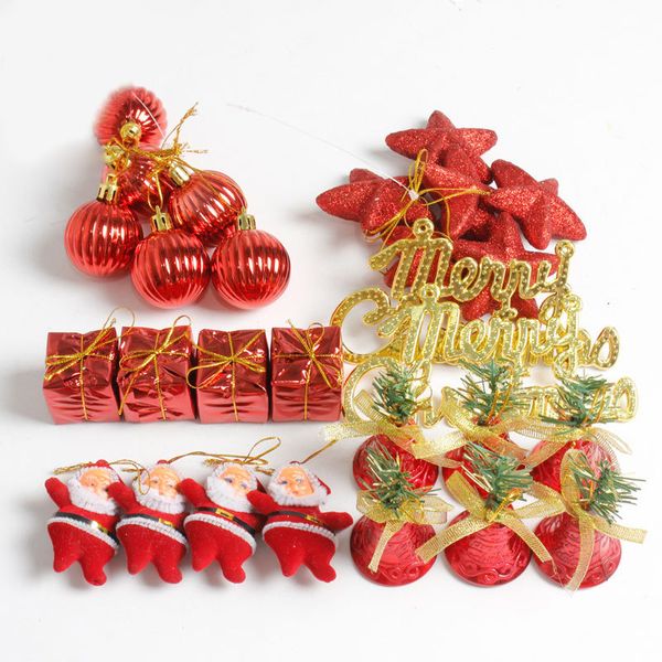 

28pcs /set christmas tree decoration pendant bell decoration window pendant