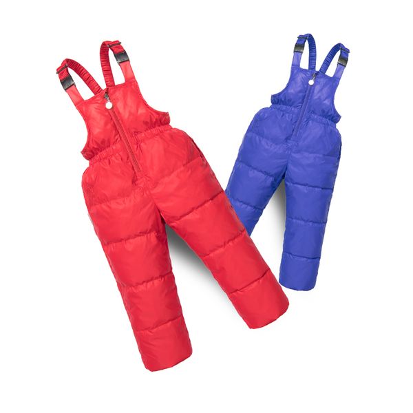 

baby down baby boys girls thicken siamese down pants winter warm ski windproof cotton leggings thick pants, Blue