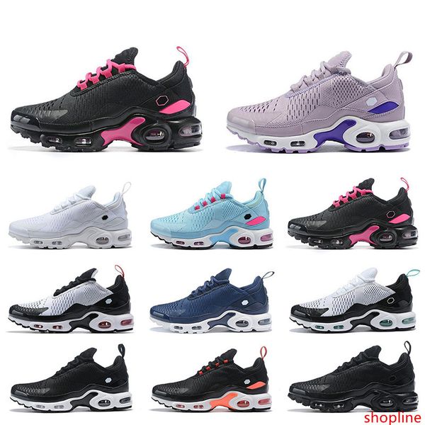 

2020 new tn plus men women running shoes triple black yellow shoes tn training sport mens trainers zapatos sneakers 36-45