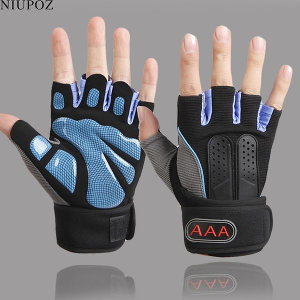 

half finger guantes protective sports gloves luvas power fitness weight lifting gym training multifunction tactical gloves g188, Blue;gray