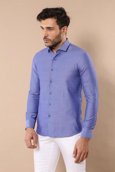 

blue dot pattern мужская рубашка мужской unimart магазин | wessi, White;black