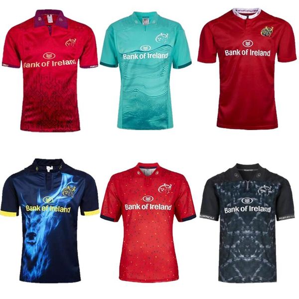

2017 2018 munster cidade rugby jerseys 18 19 munster cidade longe de casa homens rugby-trikots tamanho s-3xl, Black;blue