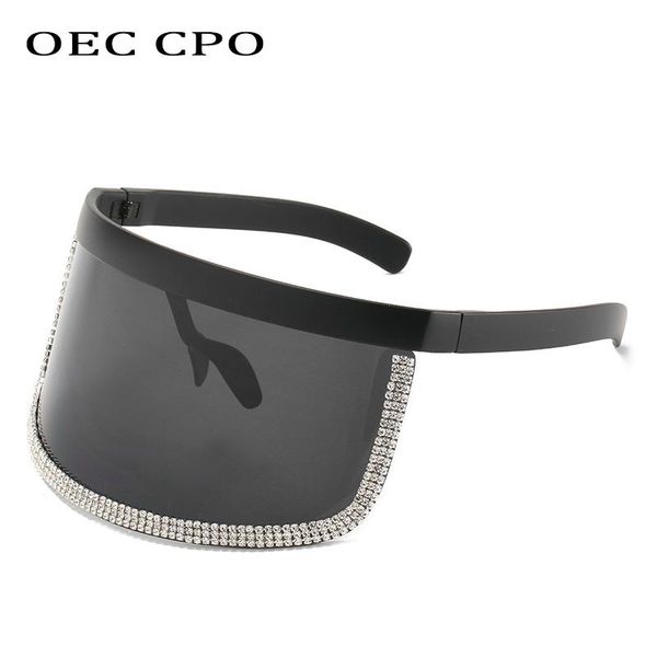 

women goggle crystal sunglasses women oversized rhinestone sun glasses men brand designer vintage shades uv400 eyewear o563 ufovm