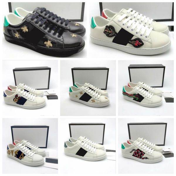

mens designer shoes new arrival fashion men women casual shoes genuine leather bee embroidered ace shoes with