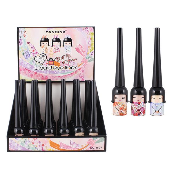 

factory price lucky doll black eyeliner liquid pencil waterproof pen precision liquid smooth eye liner pencil pen make up tools a1603