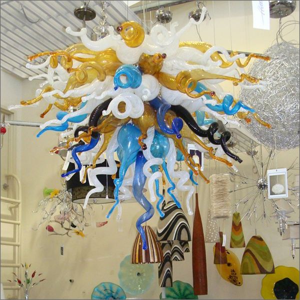 

hand blown glass chandelier lightings multi color customized murano glass pendant lamps modern crystal hanging led ceiling lighting for sale