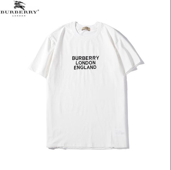

new 2020 t-shirt women's cotton solid color ring stripe letter bear print casual shirt short sleeve letter print--2, White